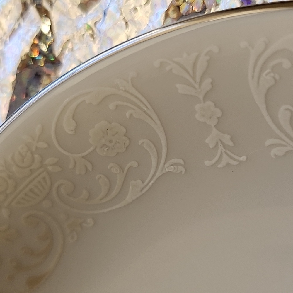 Set of 7 Royal Song Bridal Lace saucers fine china - Picture 4 of 6